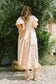 Annie Wear Puff Sleeve Midi Dress