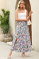 Blue Bohemian Tiered Maxi Skirt