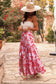 Blue Bohemian Tiered Maxi Skirt