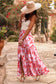 Blue Bohemian Tiered Maxi Skirt