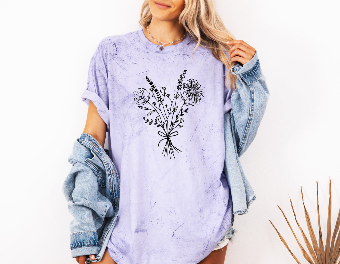Botanical Bouquet Wildflowers Comfort Colors T Shirt
