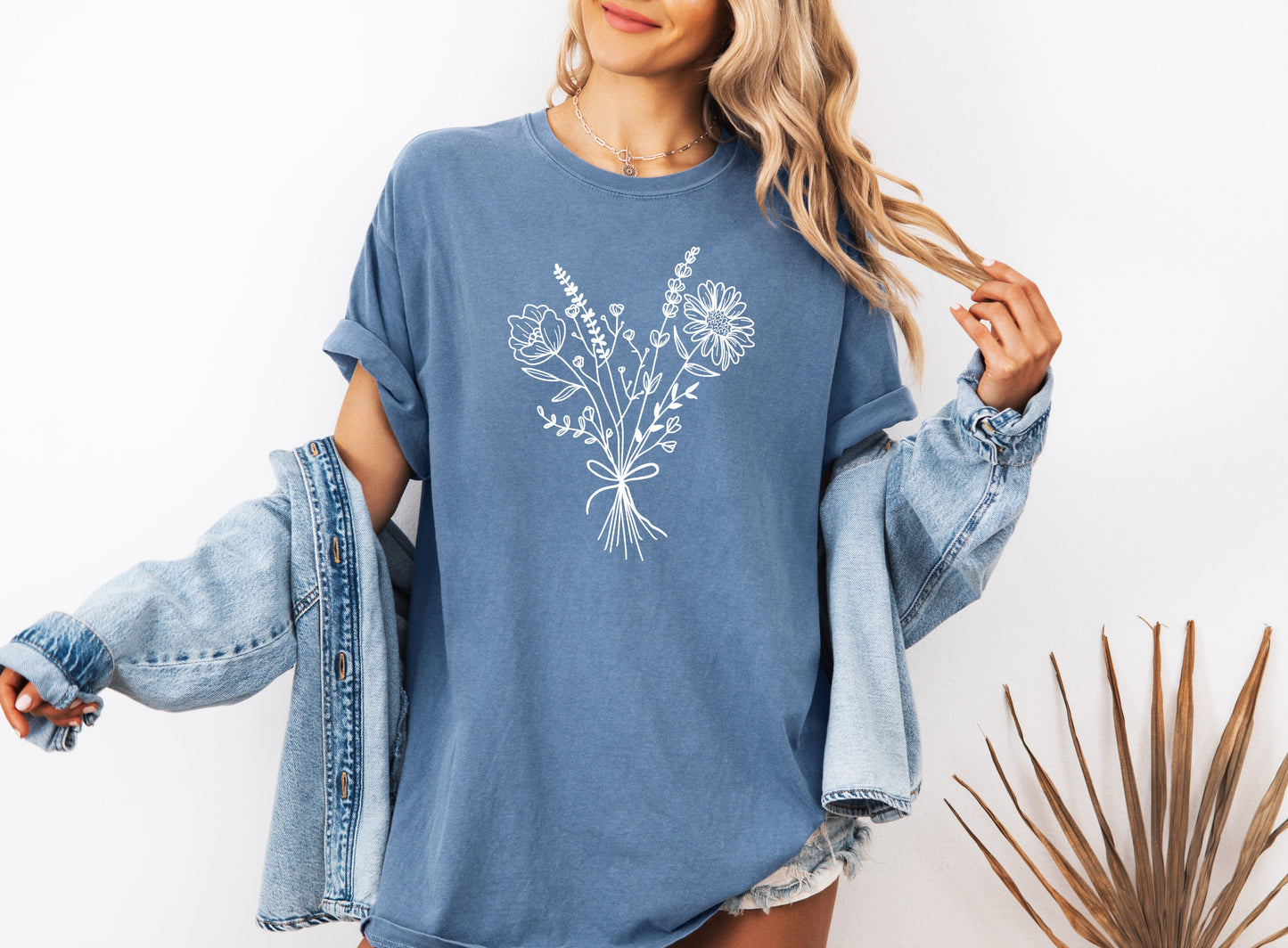 Botanical Bouquet Wildflowers Comfort Colors T Shirt