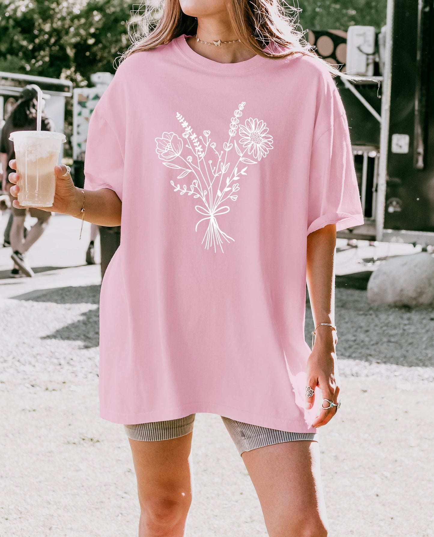 Botanical Bouquet Wildflowers Comfort Colors T Shirt