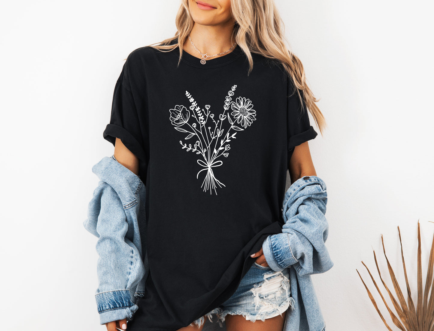 Botanical Bouquet Wildflowers Comfort Colors T Shirt