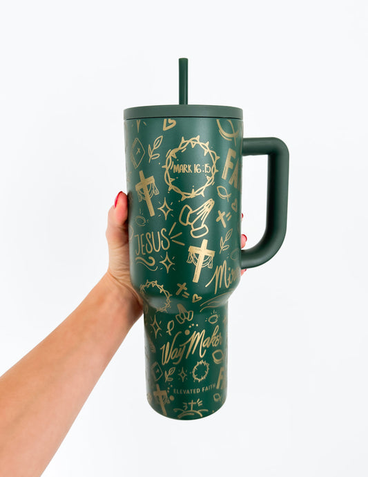 Green FAITH 40 oz Ascend Tumbler