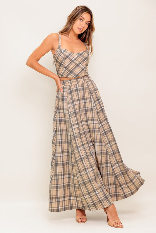 HERITAGE CHARM Woven Top Skirt Set