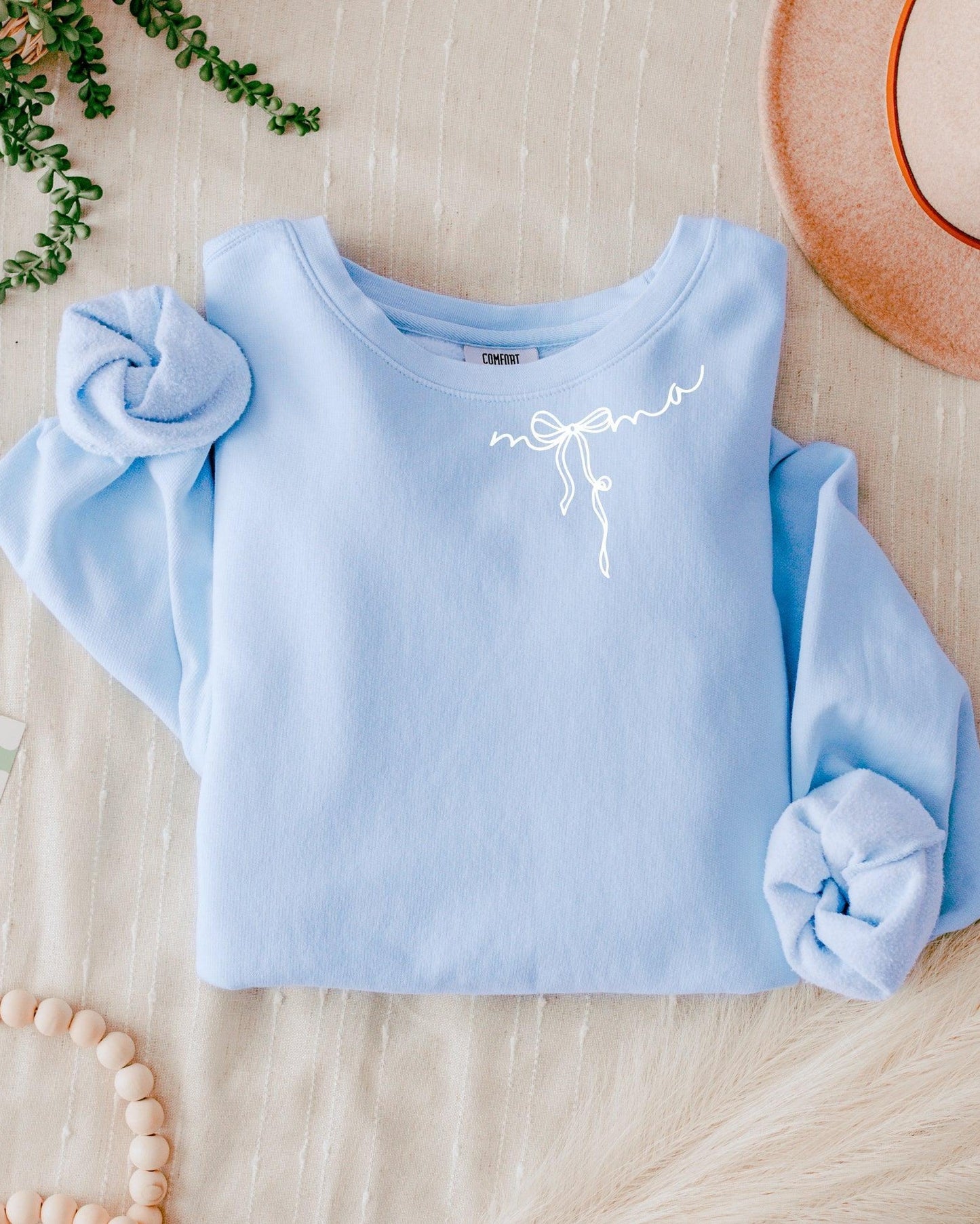 Mama Ribbon Comfort Colors Sweatshirt