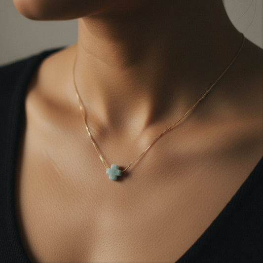 Faith Over Fear Cross Necklace