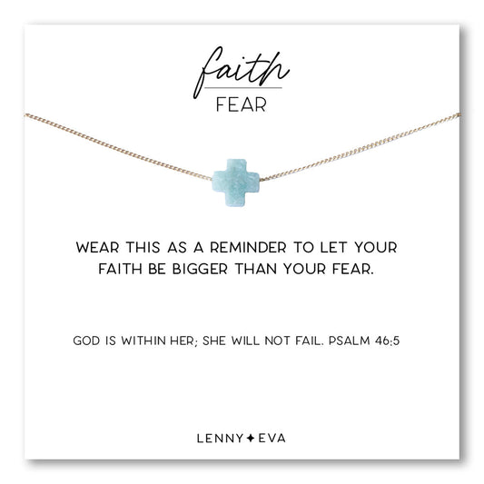 Faith Over Fear Cross Necklace