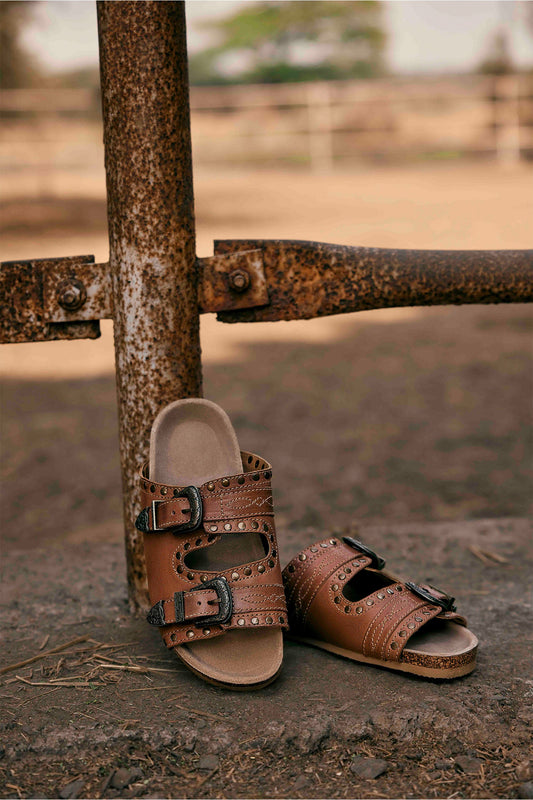 MYRA Great Sonora Sunset Studded Leather Sandals