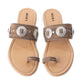MYRA Sagebrush Concho Sandals In Brown