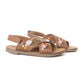 MYRA Lilytrail Embroidered Leather Sandals in Tan