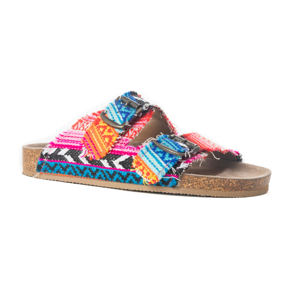 MYRA Ridge Denim Sandals in Multicolor