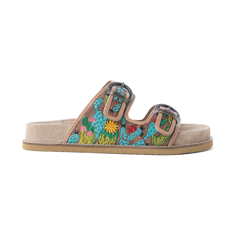 MYRA Rio Verde Handtooled Leather Sandals