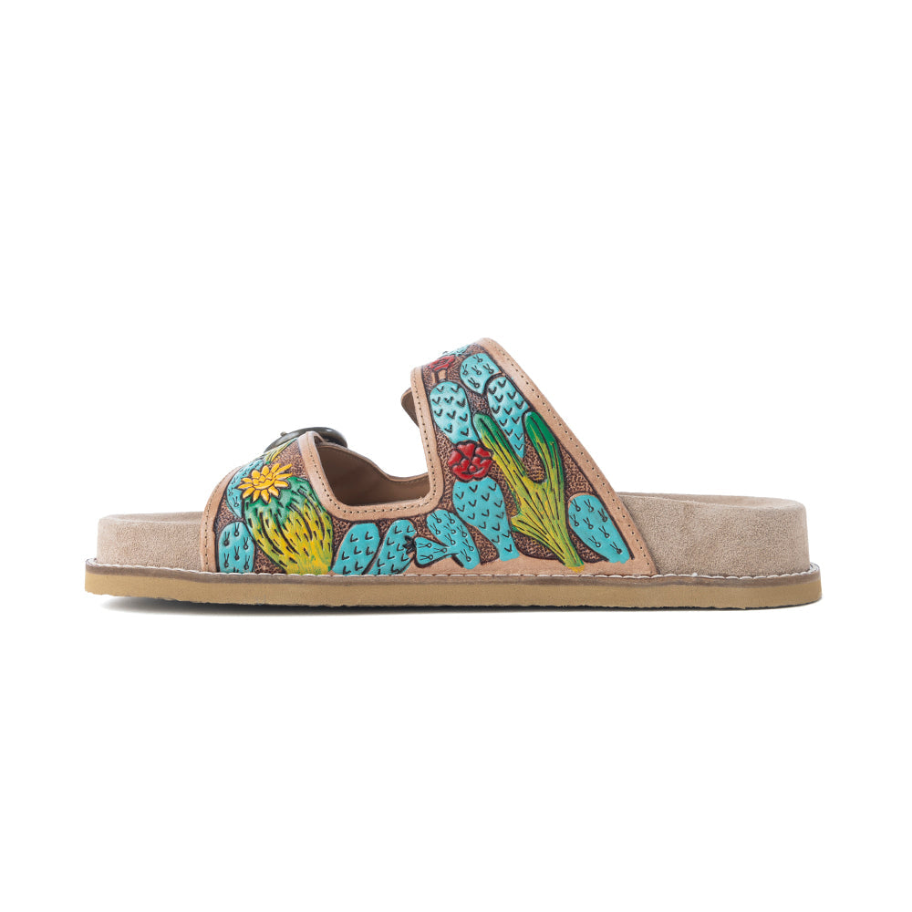 MYRA Rio Verde Handtooled Leather Sandals