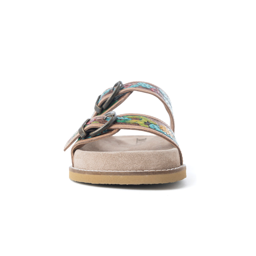 MYRA Rio Verde Handtooled Leather Sandals