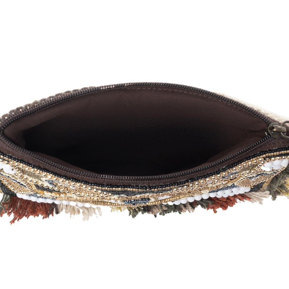 Myra Eye of the Storm Beaded Pouch