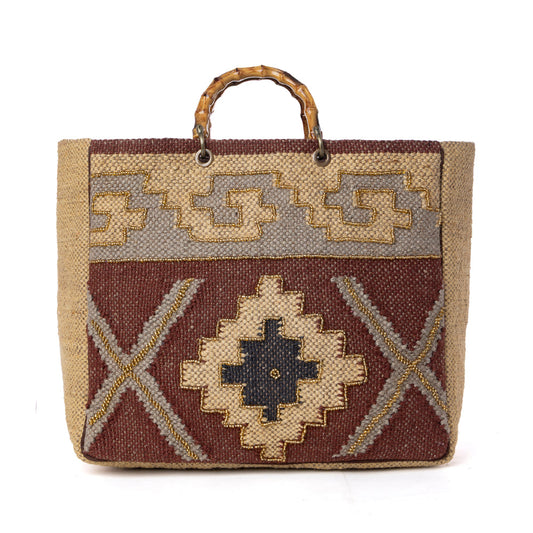 MYRA Desert Loom Jute Weekender Bag