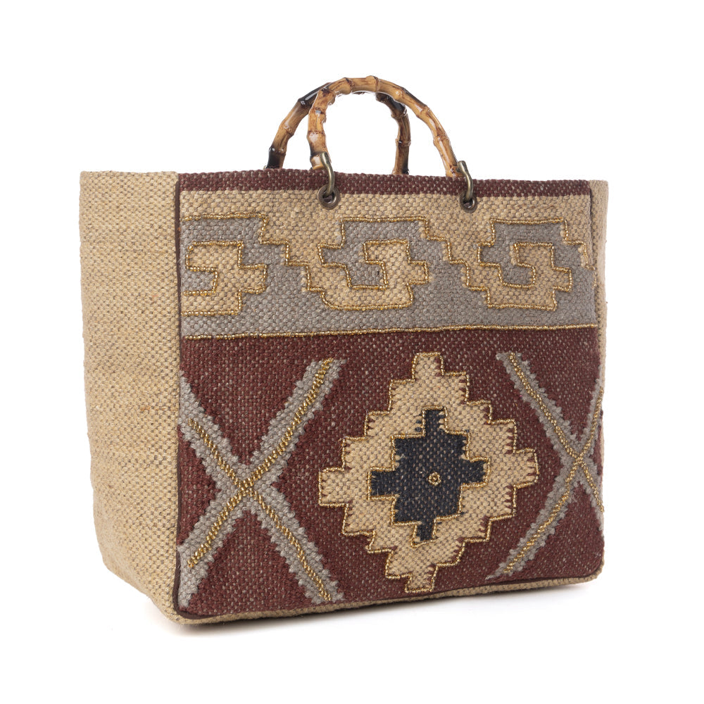 MYRA Desert Loom Jute Weekender Bag