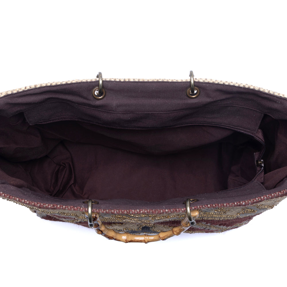 MYRA Desert Loom Jute Weekender Bag