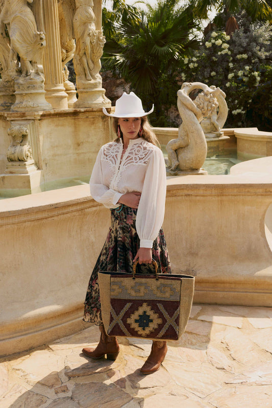 MYRA Desert Loom Jute Weekender Bag