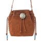 MYRA Yellowstone Sundown Ember Suede Leather Bucket Bag