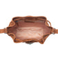 MYRA Yellowstone Sundown Ember Suede Leather Bucket Bag