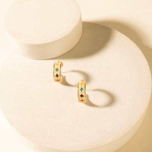 MYRA Heritage Cross Hoops