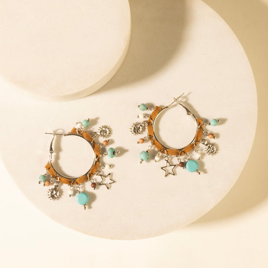 Myra Corral Charm Hoop Earrings