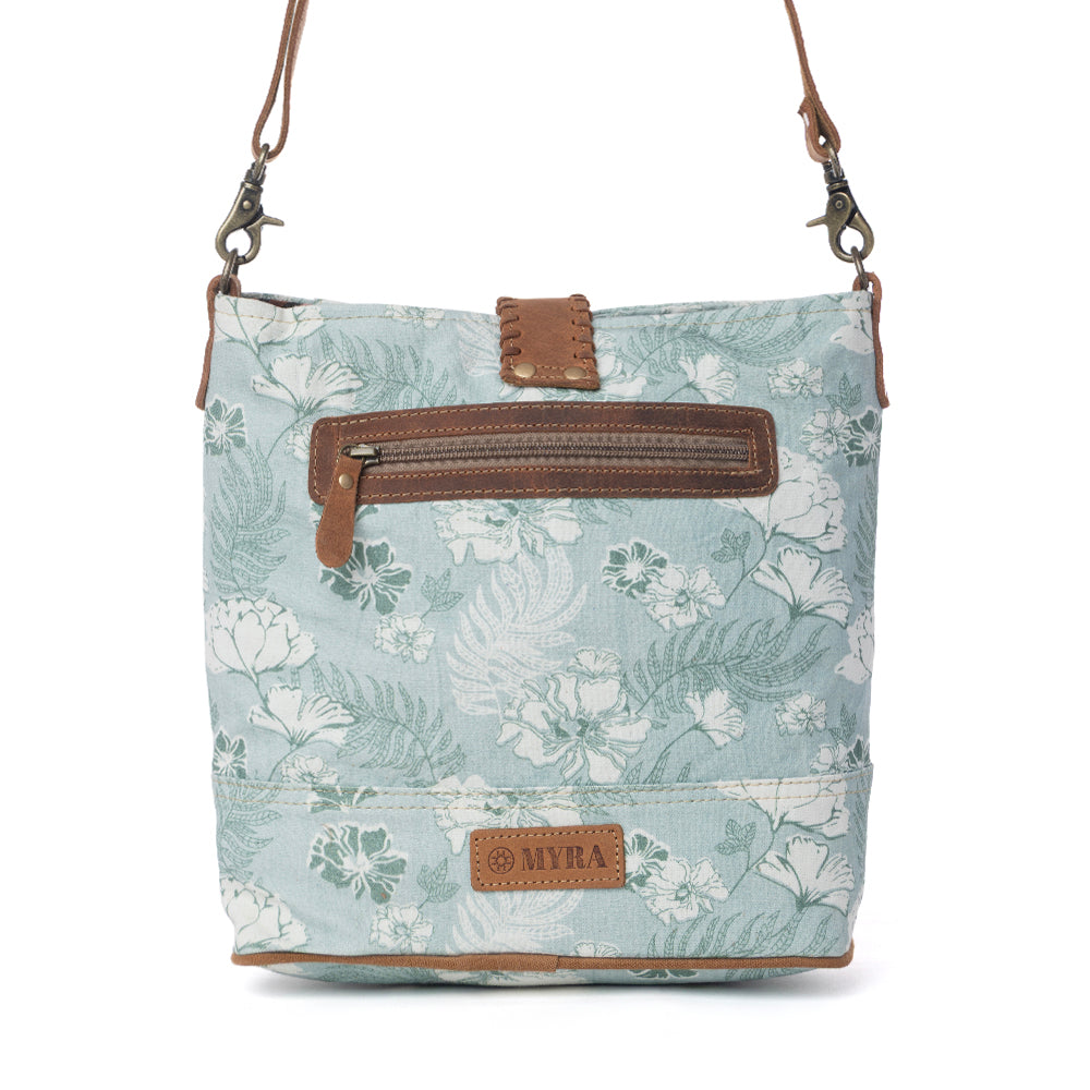 MYRA Sagefield Cotton & Leather Shoulder Bag