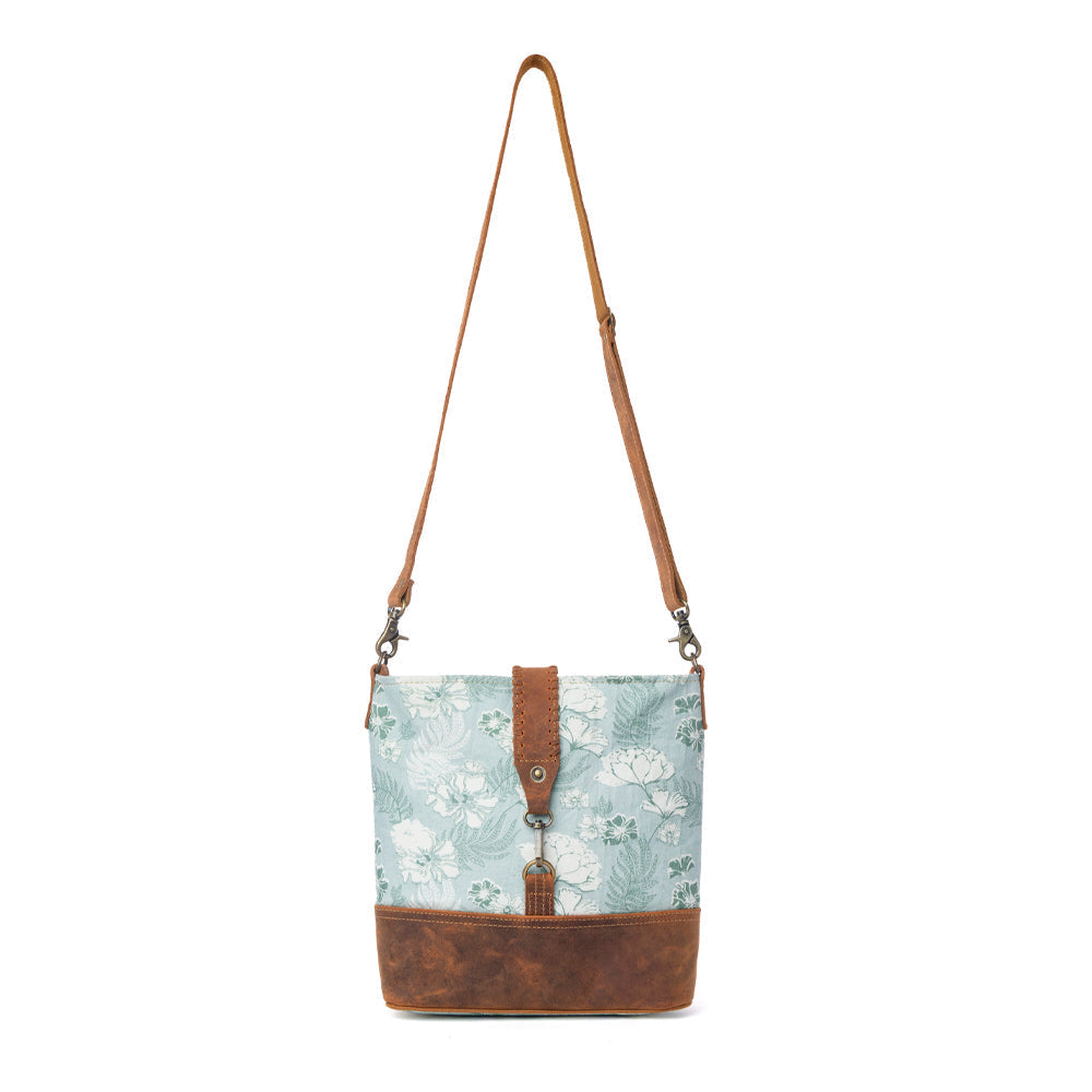 MYRA Sagefield Cotton & Leather Shoulder Bag