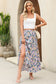 Blue Bohemian Tiered Maxi Skirt