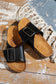Retro Geometric Print Buckle Strap Flat Slippers