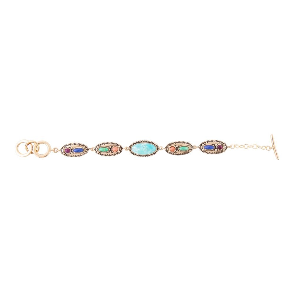 GENUINE Concho Colorful Golden Link Bracelet