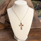 Boho Hammered Cross Necklace