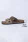 Coffee Two-tone Retro Buckle Straps Slippers