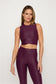 Luxe Edge Leather-Look Crossover  Crop Top