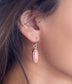 GENUINE Lucent Orange Sponge Coral Golden Drop Earrings