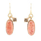 GENUINE Lucent Orange Sponge Coral Golden Drop Earrings